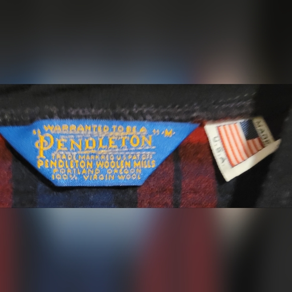 Pendleton Vintage Virgin Wool Plaid Button Up Cardigan Sweater Size Medium - Picture 4 of 8